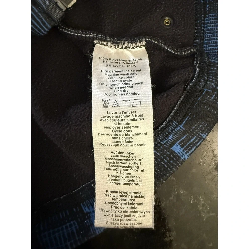 Burton Dry Ride Full Zip Sweatshirt Size Medium Blue Snowboard Hoodie Jacket
